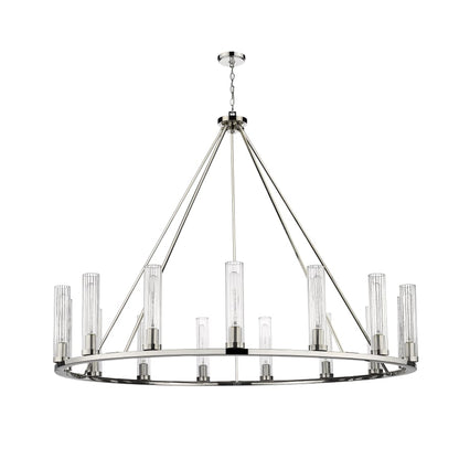 James Allan Hartman 15 Light 60" Wide Pillar Candle Ring Chandelier
