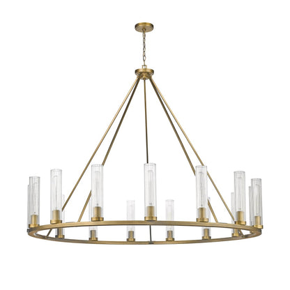 James Allan Hartman 15 Light 60" Wide Pillar Candle Ring Chandelier