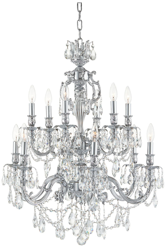 James R. Moder Brindisi 28" Wide Silver 12-Light Chandelier