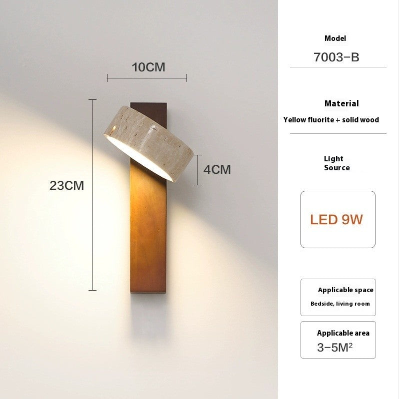 Japanese Cave Stone Rotatable LED Wall Lamp