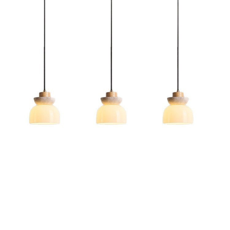 Japanese Cream Wooden Pendant Droplight
