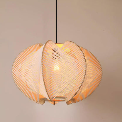 Java Wood & Rope Pendant Light