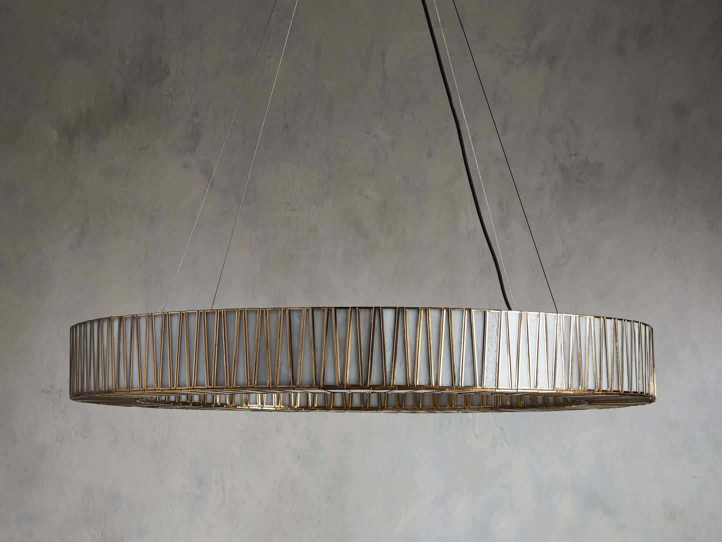 Jeunet Glass Globe Round Chandelier