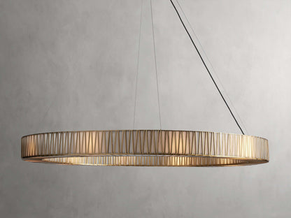 Jeunet Glass Globe Round Chandelier