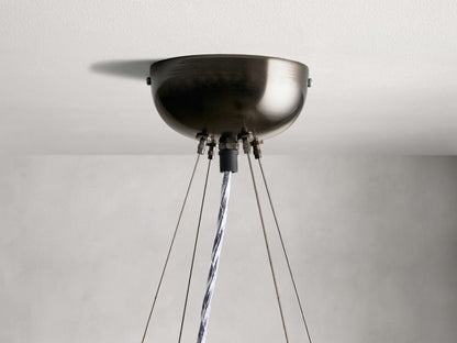 Jeunet Glass Globe Round Chandelier