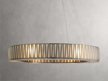 Jeunet Glass Globe Round Chandelier
