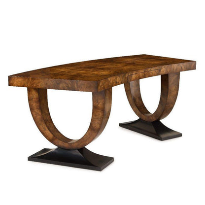 John Richard Curved Walnut Desk
