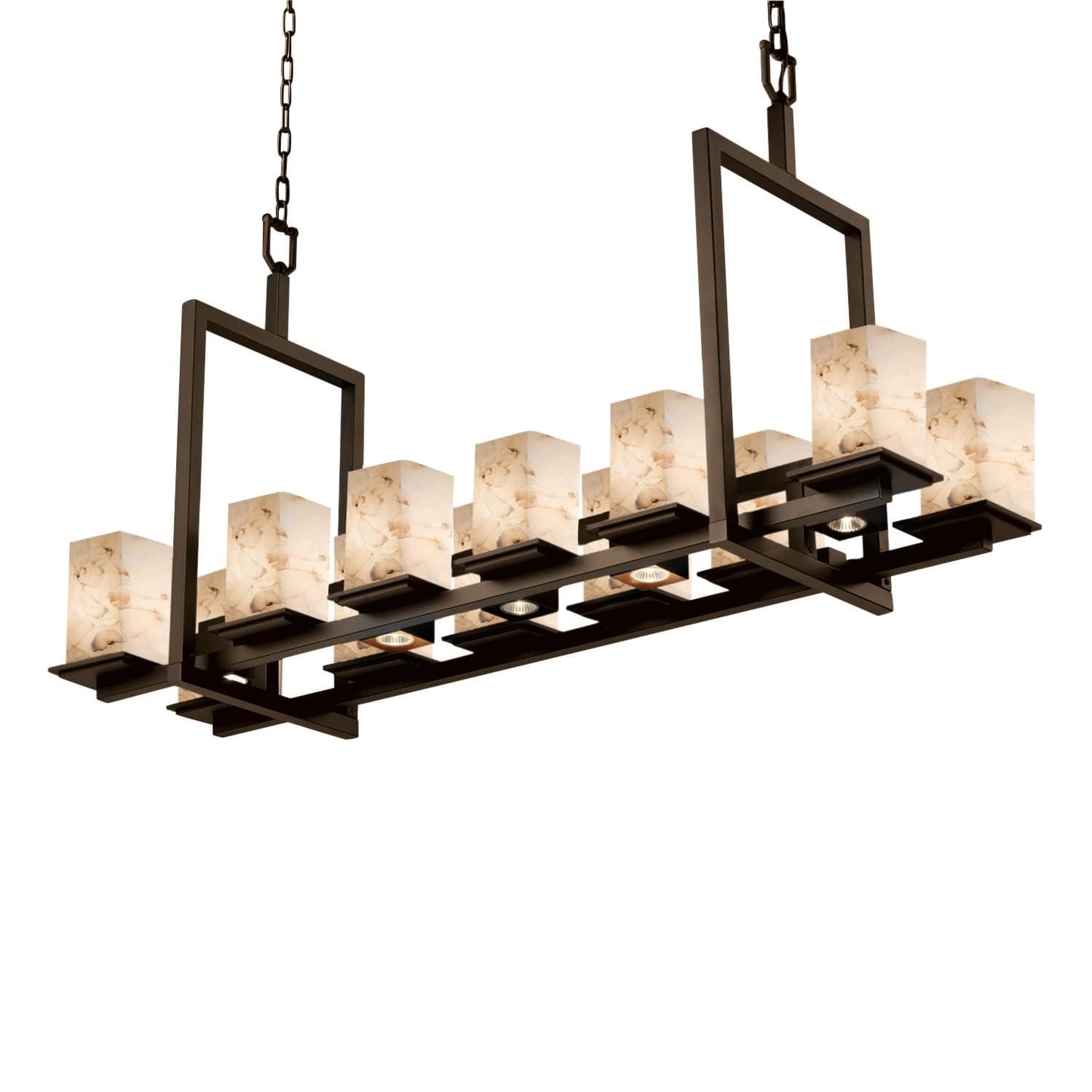 Alabaster Rocks! 12 Light 14" Wide Chandelier - Short Variation