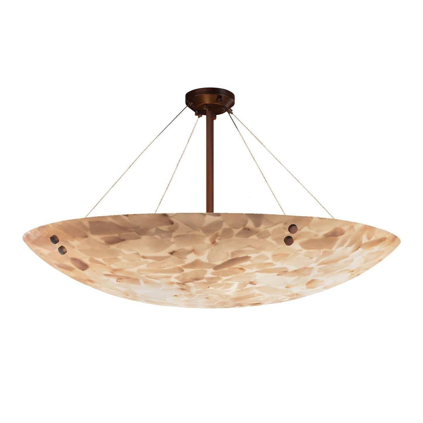 Alabaster Rocks! 63" Wide LED Semi-Flush Bowl Ceiling Fixture