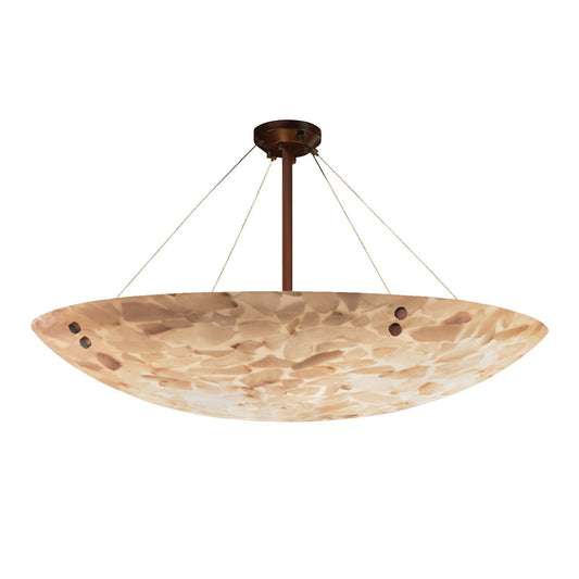 Alabaster Rocks! 63" Wide LED Semi-Flush Bowl Ceiling Fixture