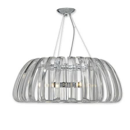 Geminis 4 Light 36" Wide LED Crystal Drum Chandelier - with Bohemia Shade