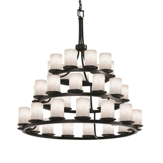 Clouds 36 Light 42" Wide LED Pillar Candle Chandelier