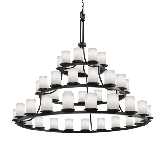 Clouds 45 Light 60" Wide LED Pillar Candle Chandelier
