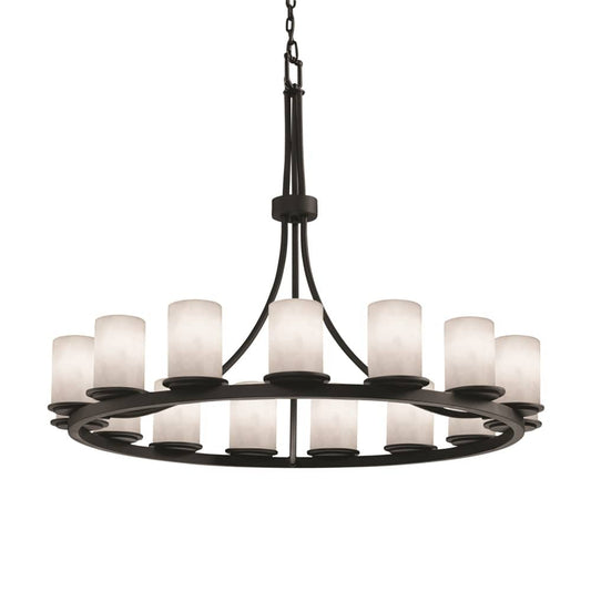 Clouds 15 Light 42" Wide LED Pillar Candle Chandelier