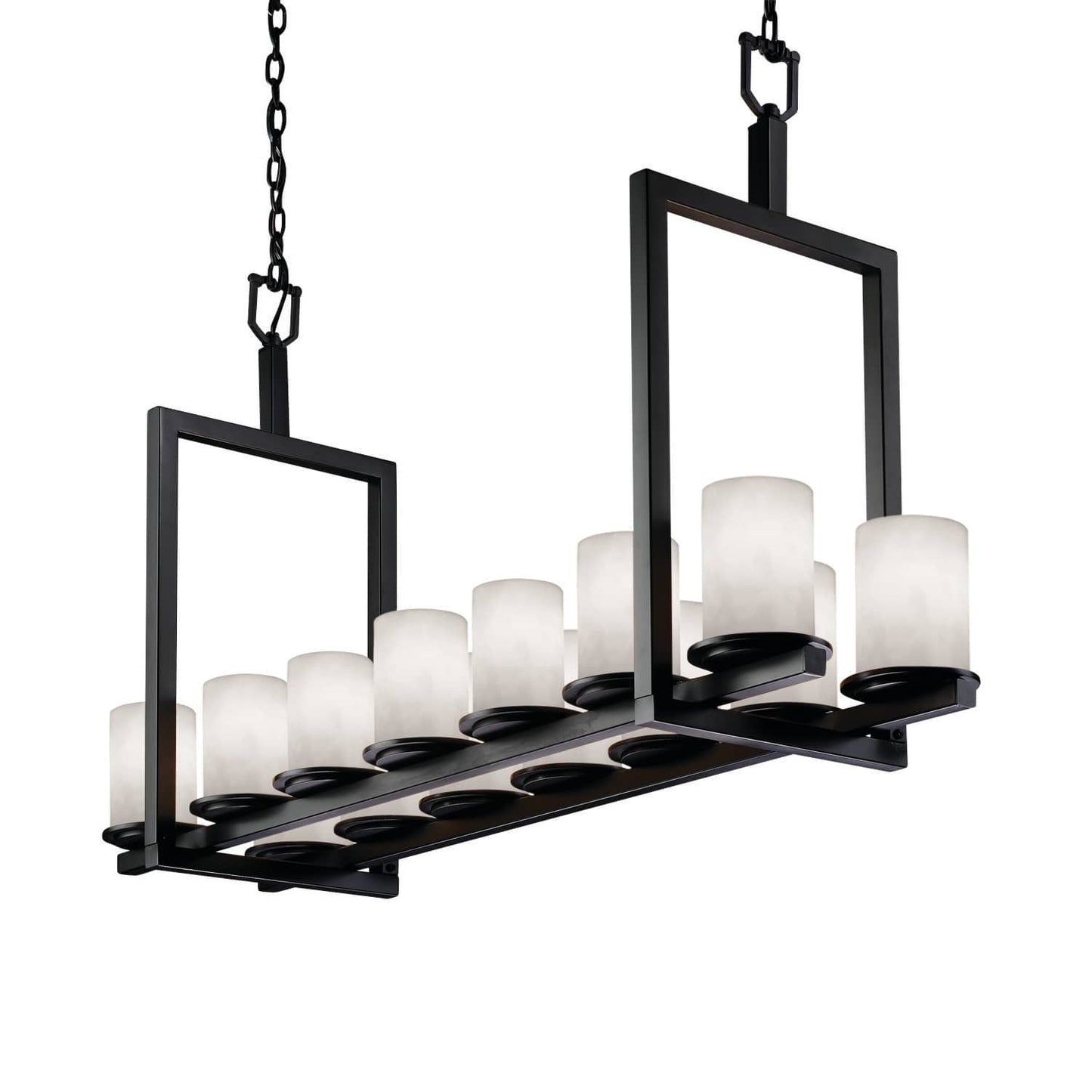 Clouds 14 Light 13" Wide LED Pillar Candle Chandelier
