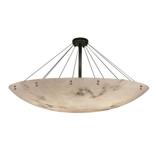 LumenAria 72" Wide LED Semi-Flush Bowl Ceiling Fixture
