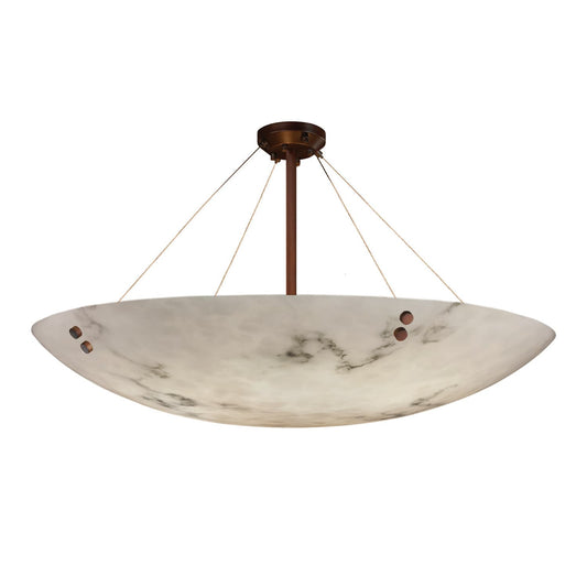 LumenAria 12 Light 63" Wide Semi-Flush Bowl Ceiling Fixture