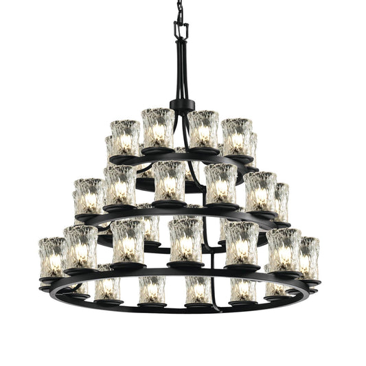Veneto Luce 36 Light 42" Wide Chandelier with Clear Textured Glass Shades