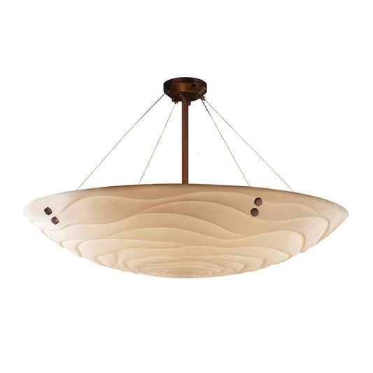 Porcelina 63" Wide LED Semi-Flush Bowl Ceiling Fixture