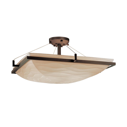 Porcelina 27" Wide Bowl Semi-Flush Ceiling Fixture