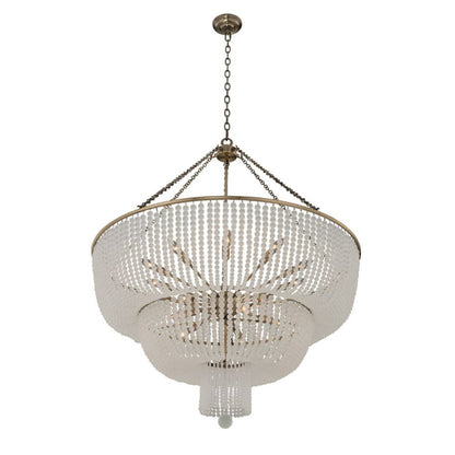 Kalco Esperanza 39" Wide Beaded Waterfall Chandelier