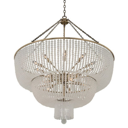 Kalco Esperanza 39" Wide Beaded Waterfall Chandelier