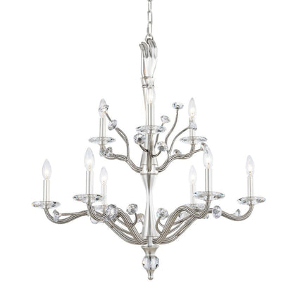 Kalco Venus 9 Light 32" Wide Crystal Candle Style Chandelier