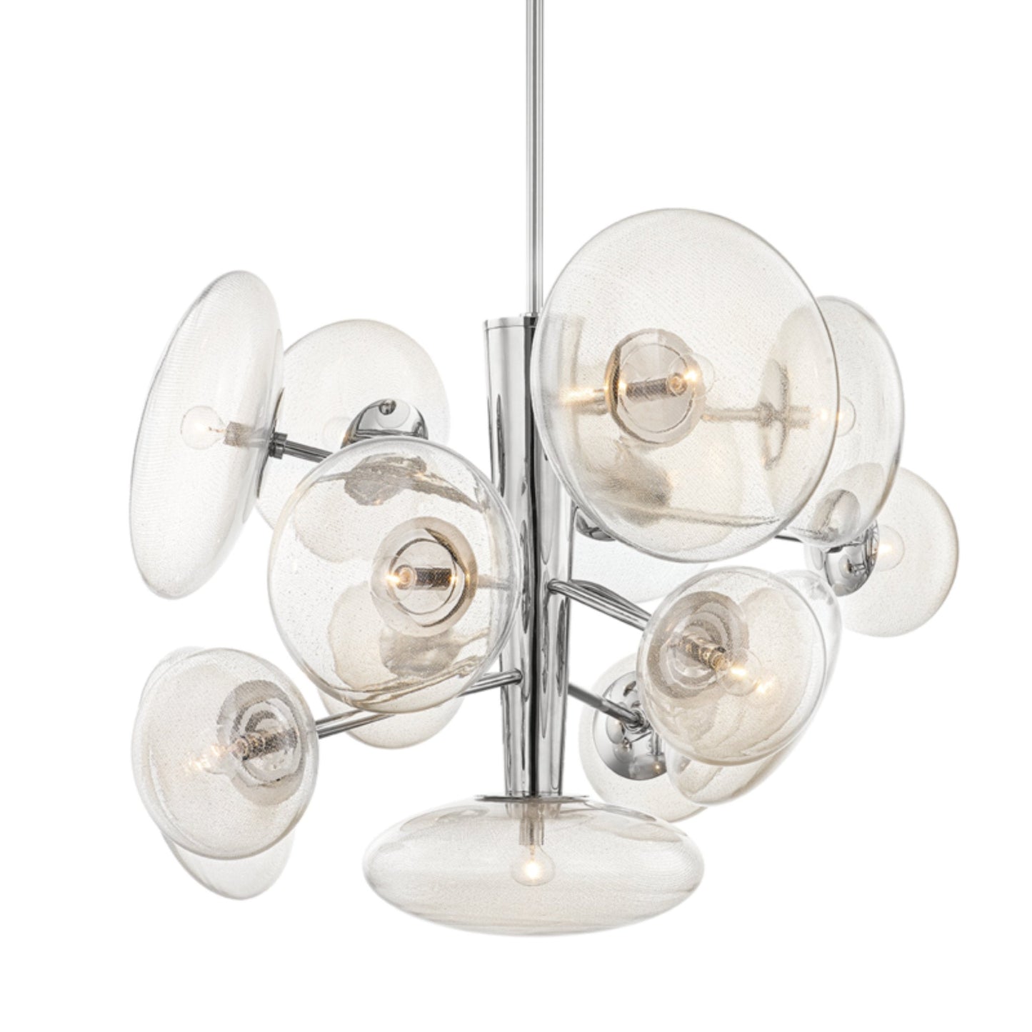 Opera 14-Light Chandelier in Polished Nickel by Kelly Behun 55L x 55W x 33H