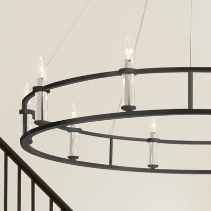 Kichler Rosalind 10 Light 50" Wide Crystal Candle Style Chandelier