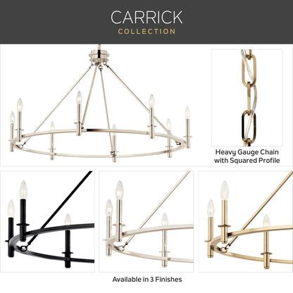 Kichler Carrick 18 Light 55" Wide Taper Candle Ring Chandelier
