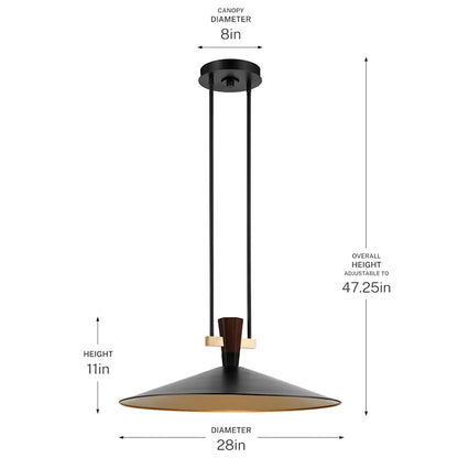 Kichler Tenon 28" Wide LED Pendant