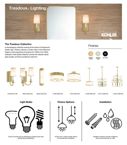 Tresdoux 8 Light 24" Wide Chandelier