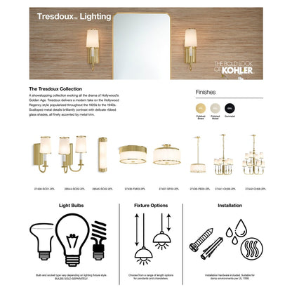 Kohler Lighting Tresdoux 8 Light 24" Wide Chandelier