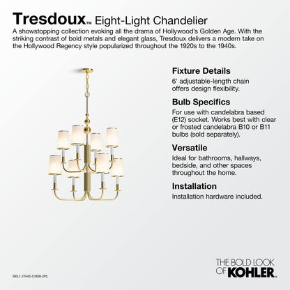 Tresdoux 8 Light 24" Wide Chandelier