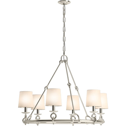 Kohler Lighting Terret 6 Light 36" Wide Taper Candle Ring Chandelier