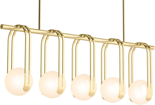 Kraga 5 Light 45" Wide Linear Chandelier