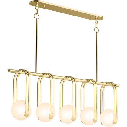 Kohler Lighting Kraga 5 Light 45" Wide Linear Chandelier