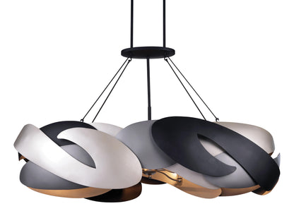 Metalo Misto 6 Light 48" Wide LED Taper Candle Pendant