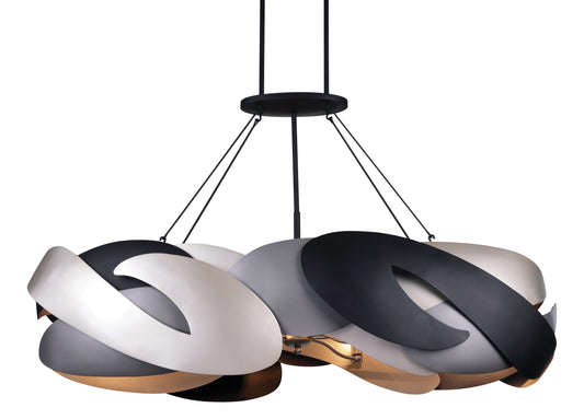 Metalo Misto 6 Light 48" Wide LED Taper Candle Pendant