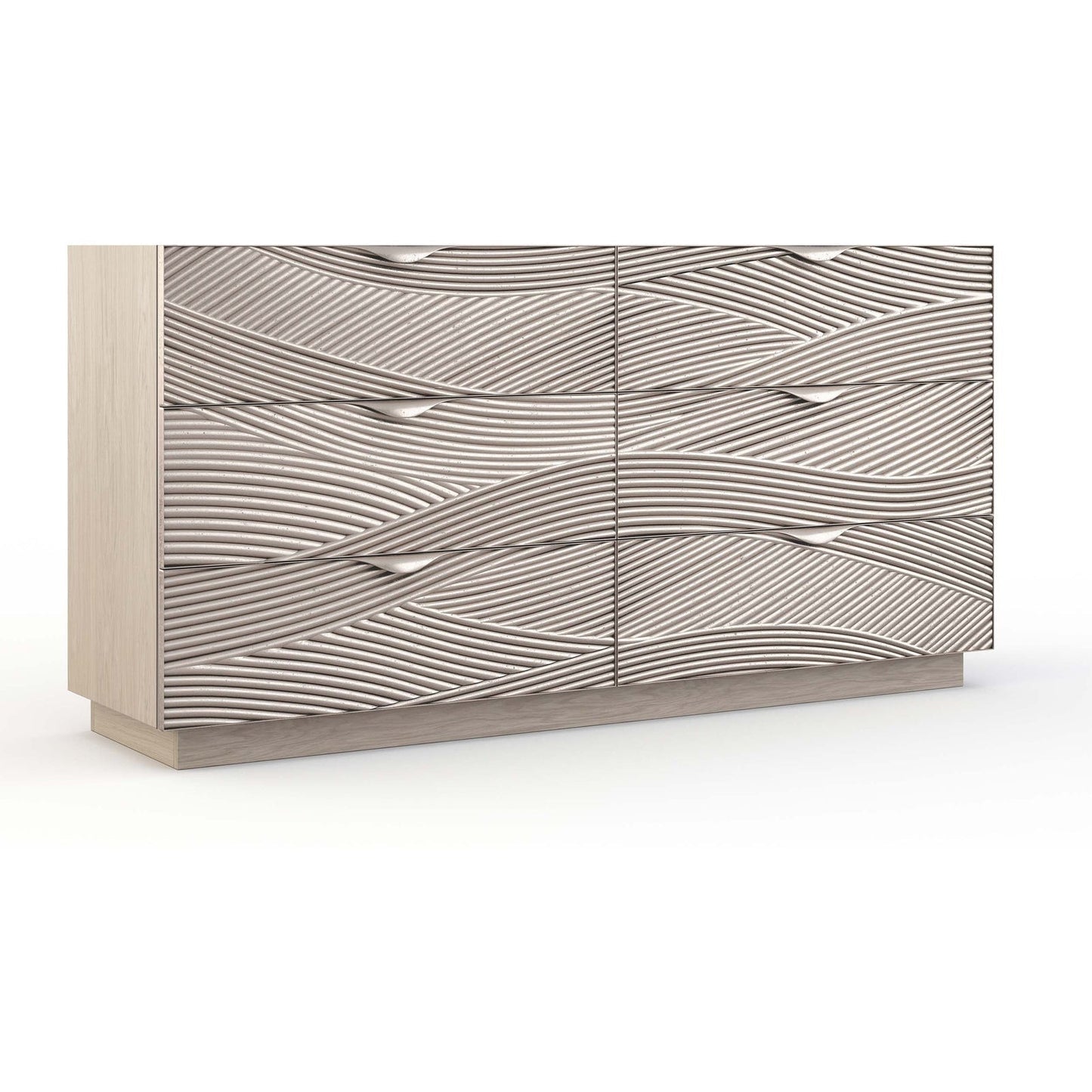 Jonathan Charles Capillary Cast Metal Texture Double Dresser (500393-BLO-SFM)