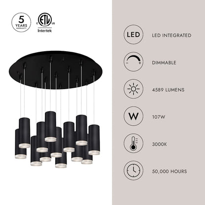 Kuzco Lighting Cameo 24" Wide Lantern Chandelier