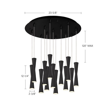 Kuzco Lighting Robson 24" Wide Lantern Chandelier