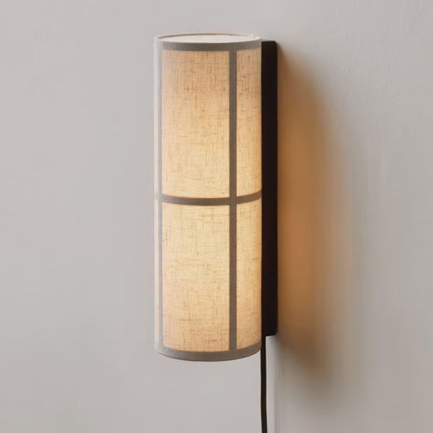 LinenGlow Cylinder Wall Lamp