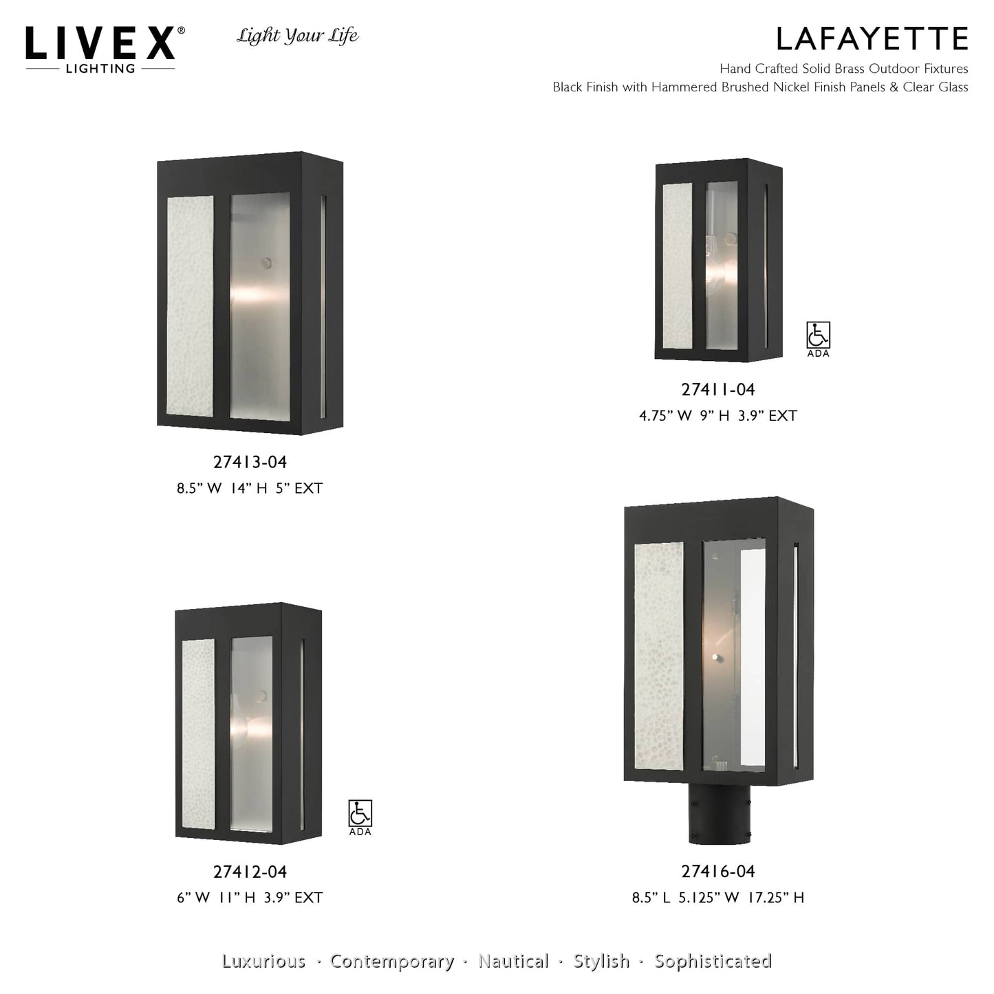 Lafayette 14" Tall Outdoor Wall Sconce