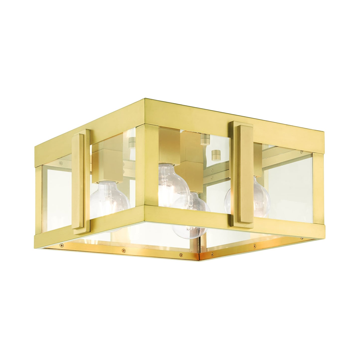 Lexington 4 Light 16" Wide Outdoor Flush Mount Square Ceiling Fixture