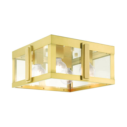 Lexington 4 Light 16" Wide Outdoor Flush Mount Square Ceiling Fixture