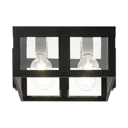 Lexington 4 Light 16" Wide Outdoor Flush Mount Square Ceiling Fixture