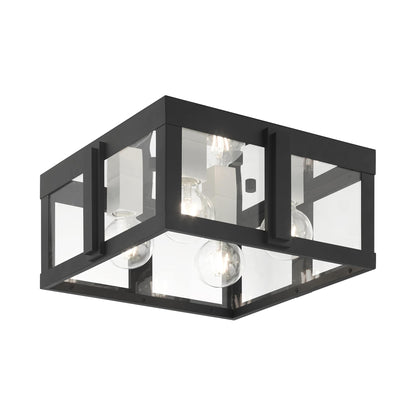 Lexington 4 Light 16" Wide Outdoor Flush Mount Square Ceiling Fixture