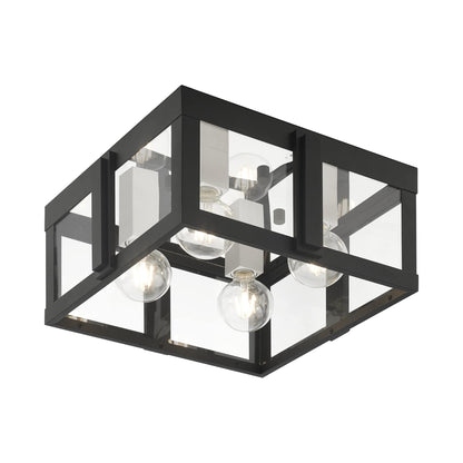 Lexington 4 Light 16" Wide Outdoor Flush Mount Square Ceiling Fixture