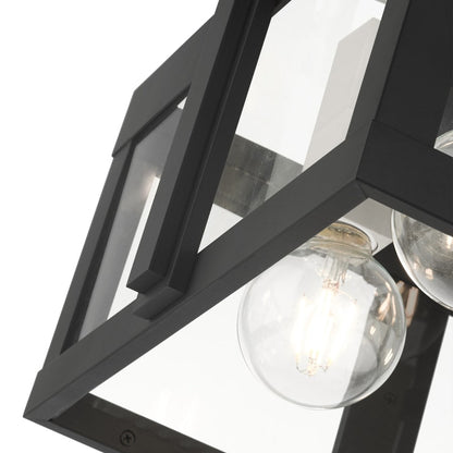Livex Lighting Lexington 4 Light 16" Wide Outdoor Flush Mount Square Ceiling Fixture